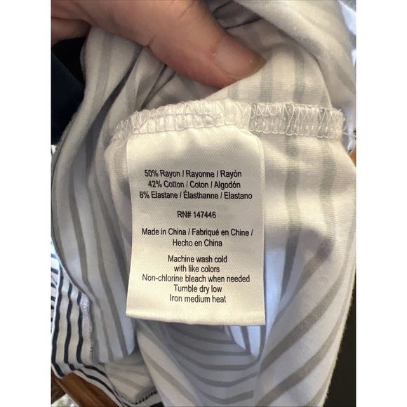 Hang 10 striped dress women's size XXL blue white pockets classic sailor - Picture 8 of 9